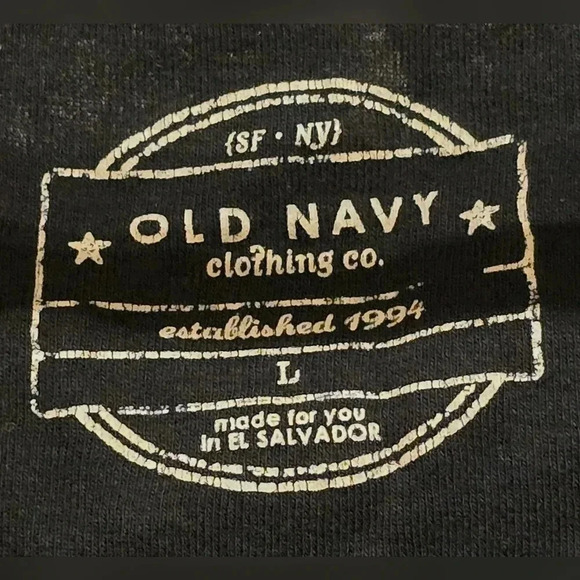 Old Navy, Size L, "Black Jack" Everywear V-Neck T-Shirt - Picture 5 of 6